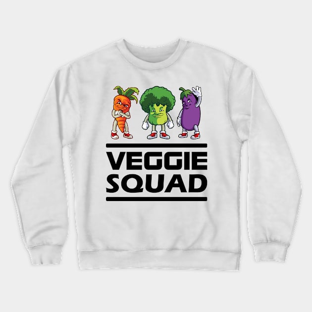 Veggie Squad Funny Vegetables Crewneck Sweatshirt by Whimsical Frank